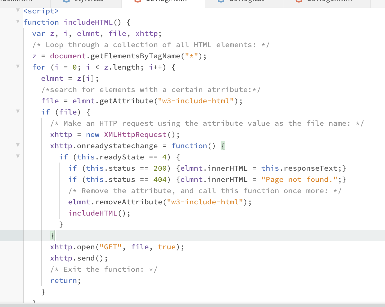 a function from w3schools